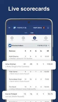 WicketScore Live Cricket Score android App screenshot 4